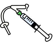 Widgit symbol of needle syringe