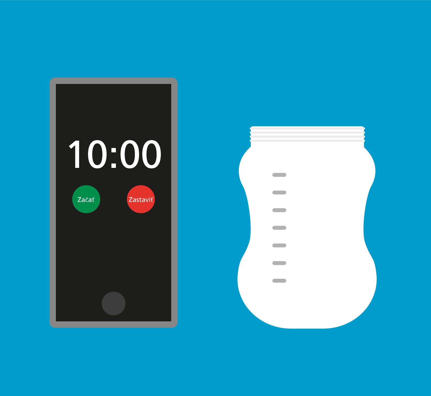 Illustration of timer set for 10 minutes