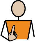 Widgit icon of person pointing to themselves