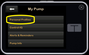 Click Personal Profiles - the top option
