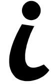 large letter i indicating information